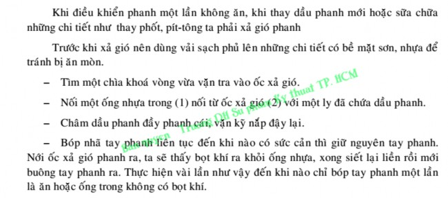 Hình 4 20 Vít xe e dầu phanh c Cách thay dầu phanh đĩa đúng quy trình Theo đánh giá 6