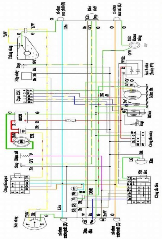 Sơ đồ mạch điện xe hon đa 6