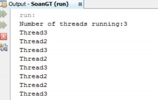 Ví dụ 3 36 Tạo 2 luồng public class Thread1 extends Thread Biến lưu tên luồng String 1
