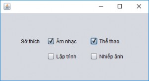 Hàm tạo của lớp Jcheckbox Constructor Mô tả JcheckBox Tạo một JCheckBox với trạng 5
