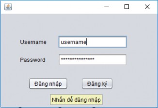 Ví dụ btnLogin setToolTipText Nhấn để đăng nhập Các phương thức setToolTipText 5