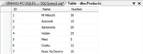 Sau khi đã hoàn tất công việc tạo CSDL JDB chúng ta có thể sử dụng đoạn mã 6