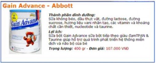 Gọi sử dụng hàm trong lớp xl sua để lấy thông tin một sữa bán chạy khi 8