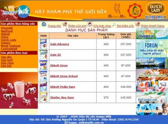 Phân tích yêu cầu Tạo các trang sau Trang chi tiết sữa Trang thêm sữa mới Trang 4