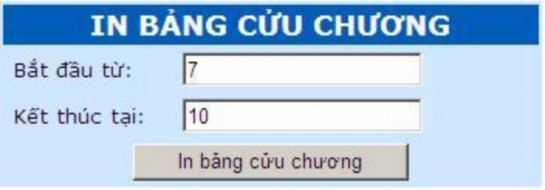 Kết quả sau khi nhấn In bảng cửu chương Yêu cầu thiết kế Stt Đối tượng 24