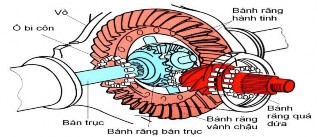 Hình 3 25 Bộ vi sai của xe động cơ đặt trước cầu sau chủ động Bánh răng 12
