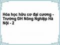 Hóa học hữu cơ đại cương - Trường ĐH Nông Nghiệp Hà Nội - 2