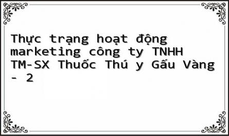 Thực trạng hoạt động marketing công ty TNHH TM-SX Thuốc Thú y Gấu Vàng - 2
