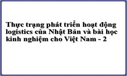 Thực trạng phát triển hoạt động logistics của Nhật Bản và bài học kinh nghiệm cho Việt Nam - 2