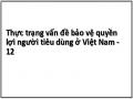 Thực trạng vấn đề bảo vệ quyền lợi người tiêu dùng ở Việt Nam - 12