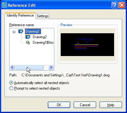 Identify reference Reference name Chọn tên xref cần sửa sơ đồ cây sẽ thể hiện 15