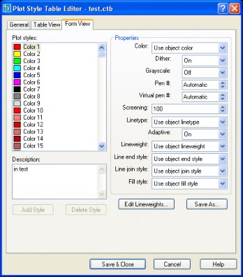 Color Chỉnh màu của các nét vẽ Nếu bạn không in màu thì nên chuyển nó thành 7