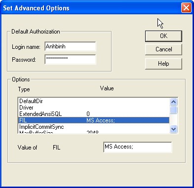  Default Authorization chứa các thông tin về user và password để có quyền truy 10
