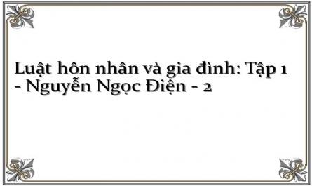 Luật hôn nhân và gia đình: Tập 1 - Nguyễn Ngọc Điện - 2