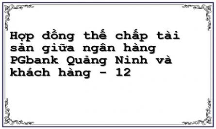 Hợp đồng thế chấp tài sản giữa ngân hàng PGbank Quảng Ninh và khách hàng - 12