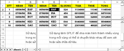 Chức năng Window Split nhằm chia màn hình thành các vùng khác nhau giúp cho việc xem 9