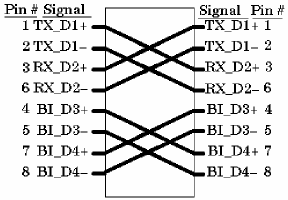 Hình 2 14 – Sơ đồ bấm dây cho chuẩn mạng 100 BASE T4 Chiều dài tối đa sợi 2