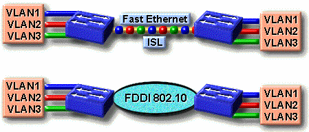 Hình 6 8 Thiết kế VLAN xuyên qua Backbone Đường trục thông thường hoạt động 8