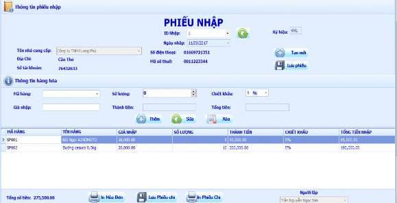 Hình 24 Thông tin hàng hóa đã có Nếu chưa ta tiến hành nhập hàng mới Nhập 33
