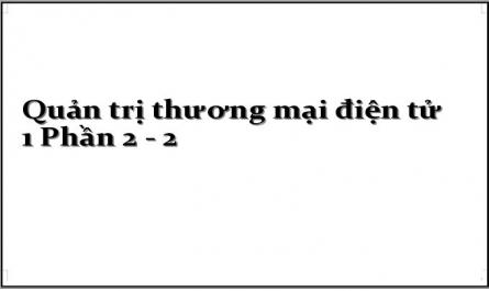 Quản trị thương mại điện tử 1 Phần 2 - 2