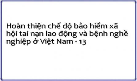 Hoàn thiện chế độ bảo hiểm xã hội tai nạn lao động và bệnh nghề nghiệp ở Việt Nam - 13