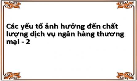 Các yếu tố ảnh hưởng đến chất lượng dịch vụ ngân hàng thương mại - 2