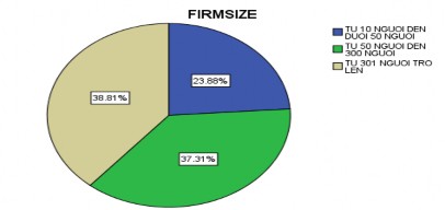Hình 4 4 Biểu đồ xác định tỷ lệ DNBL tham gia khảo sát theo quy mô nhân sự 8