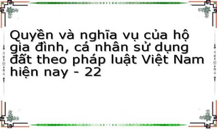 Quyền và nghĩa vụ của hộ gia đình, cá nhân sử dụng đất theo pháp luật Việt Nam hiện nay - 22