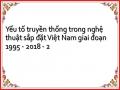 Yếu tố truyền thống trong nghệ thuật sắp đặt Việt Nam giai đoạn 1995 - 2018 - 2