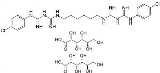 C 22 H 30 Cl 2 N 10 2C 6 H 12 O 7 ptl 897 77 Tên khoa học 1 6 di 4’ clorophenyl diguanidino 1