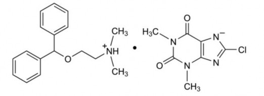 C 17 H 7 ClN 4 O 2 C 17 H 21 NO ptl 470 0 Là muối diphehydramin của 8 chlorotheophylinat Tên 6