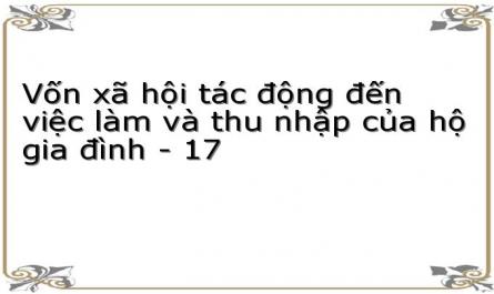 Vốn xã hội tác động đến việc làm và thu nhập của hộ gia đình - 17