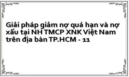 Giải pháp giảm nợ quá hạn và nợ xấu tại NH TMCP XNK Việt Nam trên địa bàn TP.HCM - 11