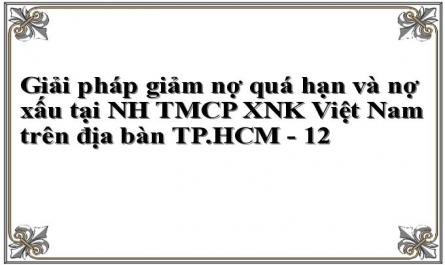 Giải pháp giảm nợ quá hạn và nợ xấu tại NH TMCP XNK Việt Nam trên địa bàn TP.HCM - 12