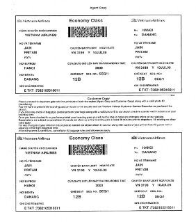 Hình 2 6 thẻ lên tàu in từ máy tính của hành khách và sau khi đã được đóng 1