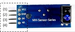 Cảm biến hồng ngoại sau kể tên các chân nối và chức năng của chúng 1 2 3 4 16