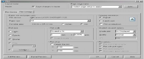 Paper Size and Paper Units Chọn khổ giấy in và đơn vị in theo inch hoặc mm Drawing 5