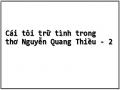 Cái tôi trữ tình trong thơ Nguyễn Quang Thiều - 2