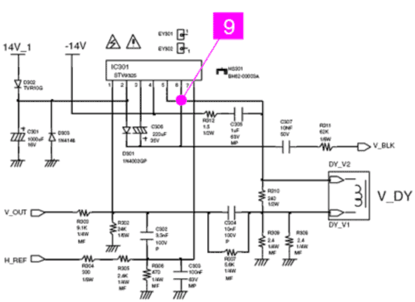 Tầng công suất sử dụng IC có nguồn kép là 15V và 35V điện áp 15V cấp vào 7