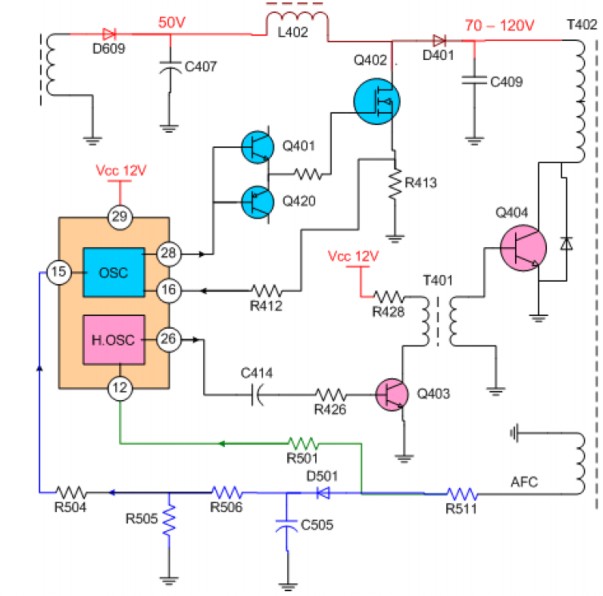 Bạn hãy kiểm tra kỹ các linh kiện của mạch hồi tiếp Cao áp về Regu bao gồm 12