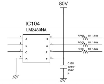 Các chân 1 2 3 nhận lệnh điều khiển R BIAS G BIAS và BBIAS từ mạch giải mã 11