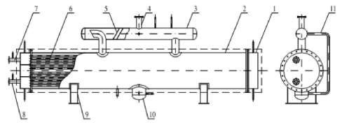 Hình 5 1 Bình bay hơi NH 3 1 Nắp bình 2 Thân bình 7 Ống lỏng ra 8 Ống lỏng vào 3 1