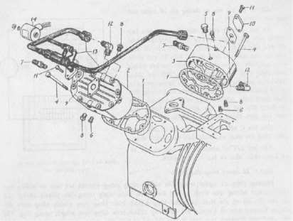 Hình 10 31 Bộ xả ngược trên đầu xilanh 1 – vòng đệm kín giữa tấm van và 4