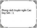 Phong cách truyện ngắn Cao Duy Sơn - 1