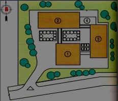 Trạm xá có 4 khu nhà 1 khu khám bệnh 2 khu nhà điều trị 3 khu nhà kế hoạch hóa 1