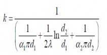W m 2 K K gọi là hệ số truyền nhiệt của vách trụ một lớp Khi đó q k t f1 – 8