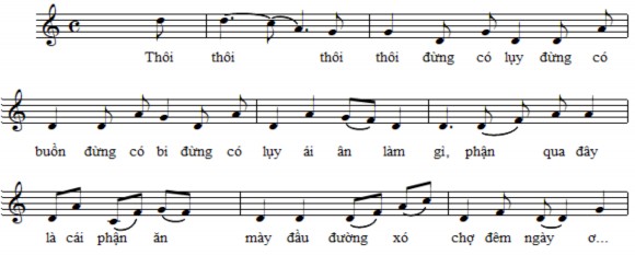 PL2 2 3 tr 181 Ví dụ Trích Quan Công phục huê dung đạo Điệu Xuân nữ cổ kí âm 9