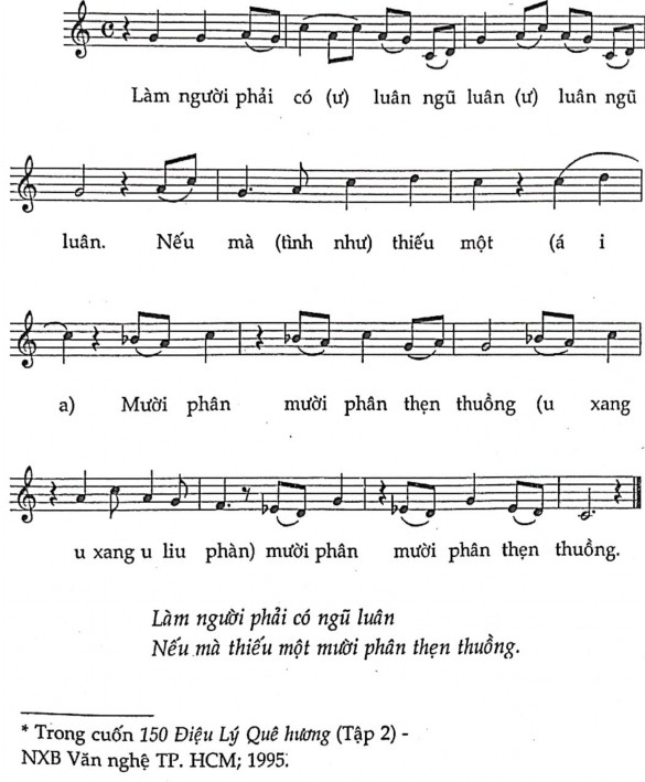 LÝ NAM XANG Thừa Thiên Huế Ký âm DƯƠNG BÍCH HÀ Chậm Người hát MINH MẪN LÝ TỬ 6