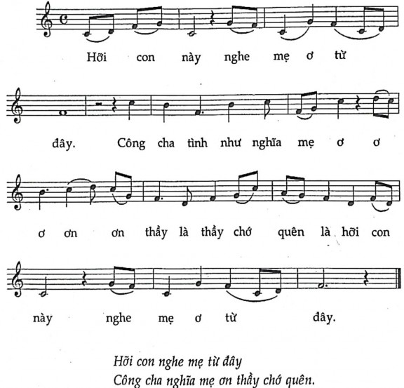 LÝ TA LÝ Thừa Thiên Huế Ký âm NGUYỄN VIÊM Vừa phải Người hát MỘNG ỨNG 7