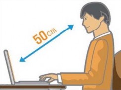 Hình 1 2 – Minh họa vị trí màn hình phù hợp với góc nhìn của mắt Không đặt 4